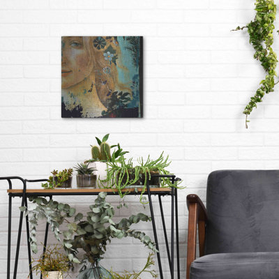 Art mural en métal Winston Porter «Flower Lady» par Karen Smith
