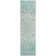 Machine Washable Indoor/Outdoor Xhevrie Teal Rug