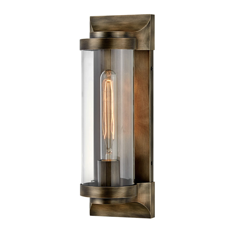 Jill Aluminum Wall Light, 14" H x 4.5" W x 4.5" D, Burnished Bronze
