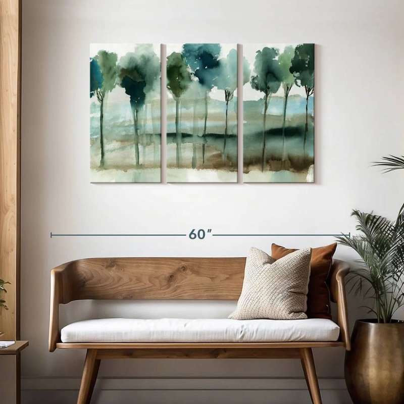 Harnek Blue Reflection Forest, 28" H x 45" W