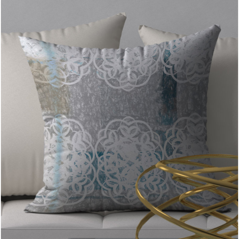 Housse de coussin carré amusant et encart, H 24 po x l 24 po
