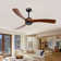 Wood Ceiling Fan No Light With Remote Control, Low Profile Ceiling Fan Without Light,Noiseless Reversible Dc Motor With Timer