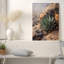 «Green Agave Plant Growing On Weathered Rock Face», art mural sur toile-2084229352