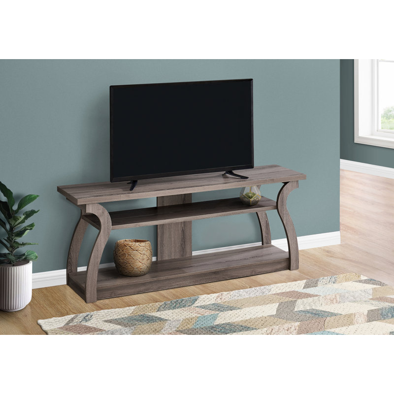 Shavonta Unfinished TV Stand for TVs up to 60", Dark Taupe