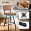 Tabouret de comptoir pivotant de 26,6 po Bronson avec dossier rectangulaire et structure en métal-531486204