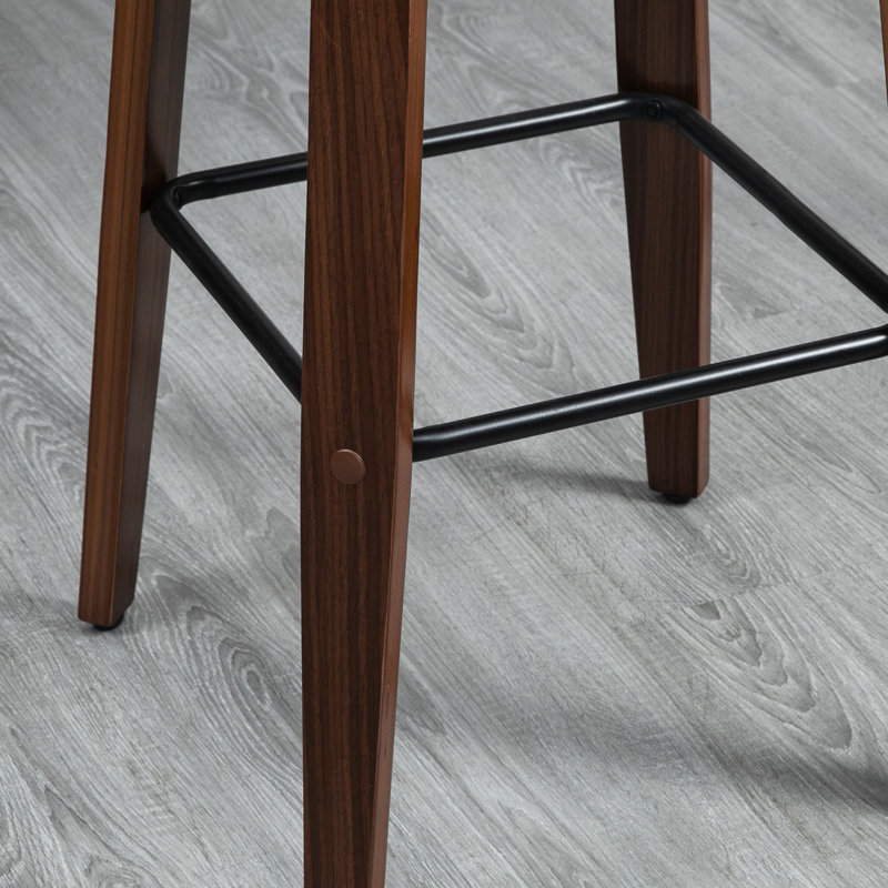 Tabourets de bar noirs, hauteur, de 2 po. Cuir avec repose-pieds et dossier. Pieds en bois massif rotatifs à 360 ° pour un look branché, hauteur 2 pièces, noir. Cuir, repose-pieds à l'arrière. Conception pivotante, durabilité