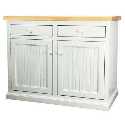 Avent 48 " W Kitchen Island with Birch Solid Wood Top