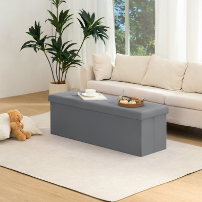 Folding Storage Velvet Bedroom Bench With Storage