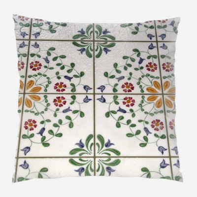 Floral Microsuede Reversible Throw Pillow