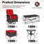 Ensemble de patio extérieur en osier pour 2 personnes avec chaises, repose-pieds, table d'appoint et coussins beiges-875432835
