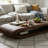 Auraflow Walnut Curved Coffee Table