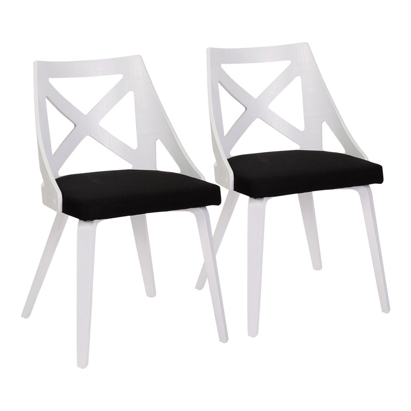 Chaise d'appoint large 21,65 po Darshini, Polyester noir