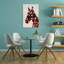 Art mural cheval cramoisi abstrait abstrait contemporain-129147080-129392456