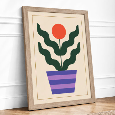 Potted Blooms Minimalist - Framed Print
