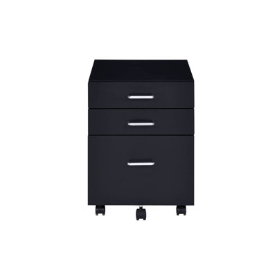 Black & Chrome Finish Cabinet