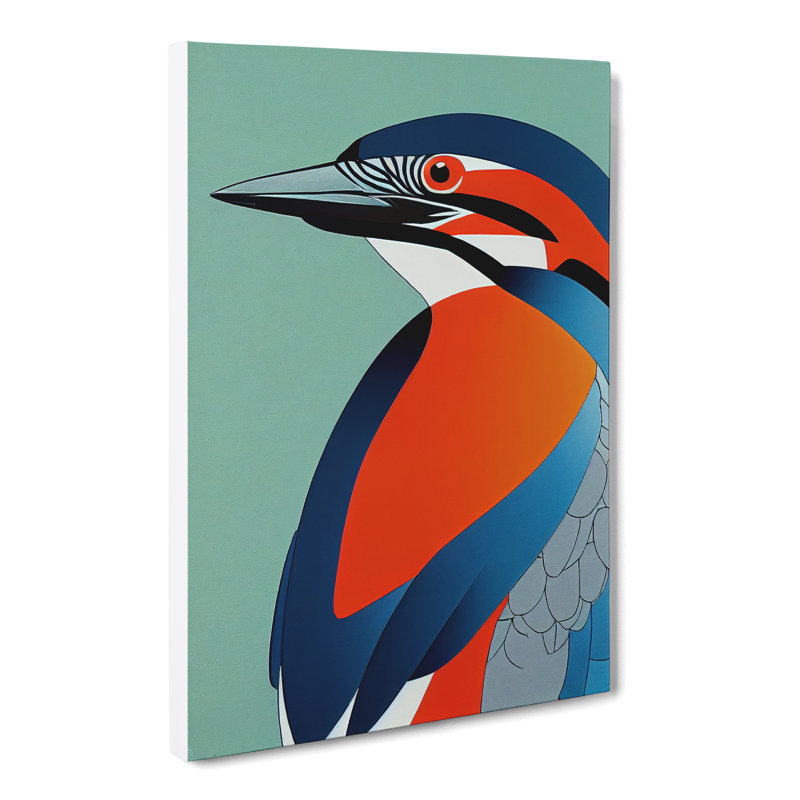 Kingfisher - Wrapped Canvas, 60cm H x 40cm W x 3cm D
