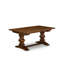 Ensemble de 11 pièces de coin-repas comprenant une table de salle à manger rectangulaire avec rallonge amovible et 10 chaises de salle à manger Parson en tissu kaki foncé, noyer antique-1218732847-1306608968-1218732845