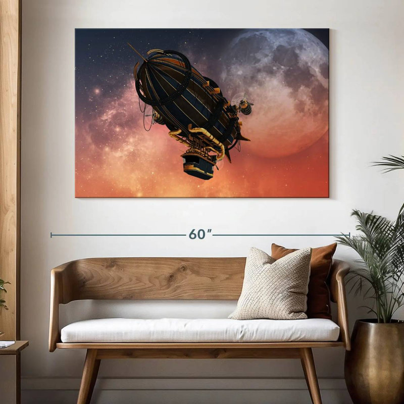 Mehar Steampunk Zeppelin, 34" H x 51" W