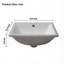 Lavabo de salle de bain rectangulaire en céramique blanche, encastré sous plan, avec trop-plein, 48 x 36 cm (19 x 14 pouces).