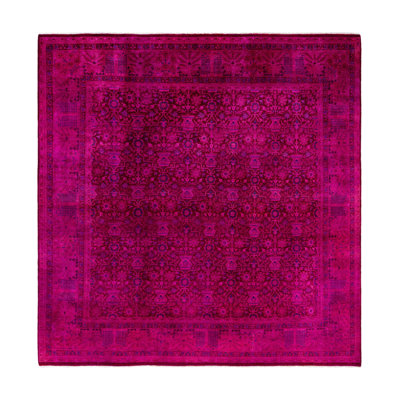 Overdyed One-of-a-Kind 7' 10" x 8' 1" Hand Knotted Area Rug
