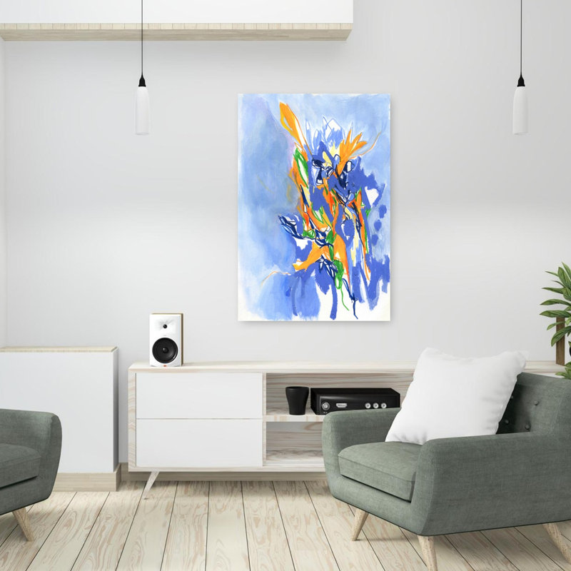 «Dynamic Color Flow», art abstrait coloré et audacieux, H 36 po x l 24 po