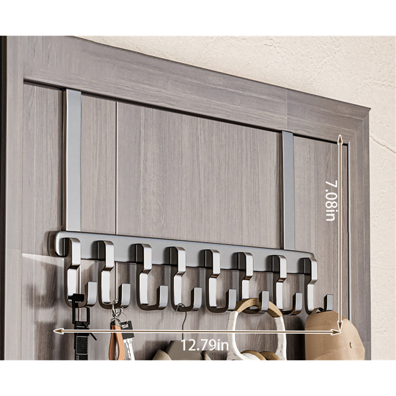 Porte-crochet en alliage d'aluminium au-dessus de la porte