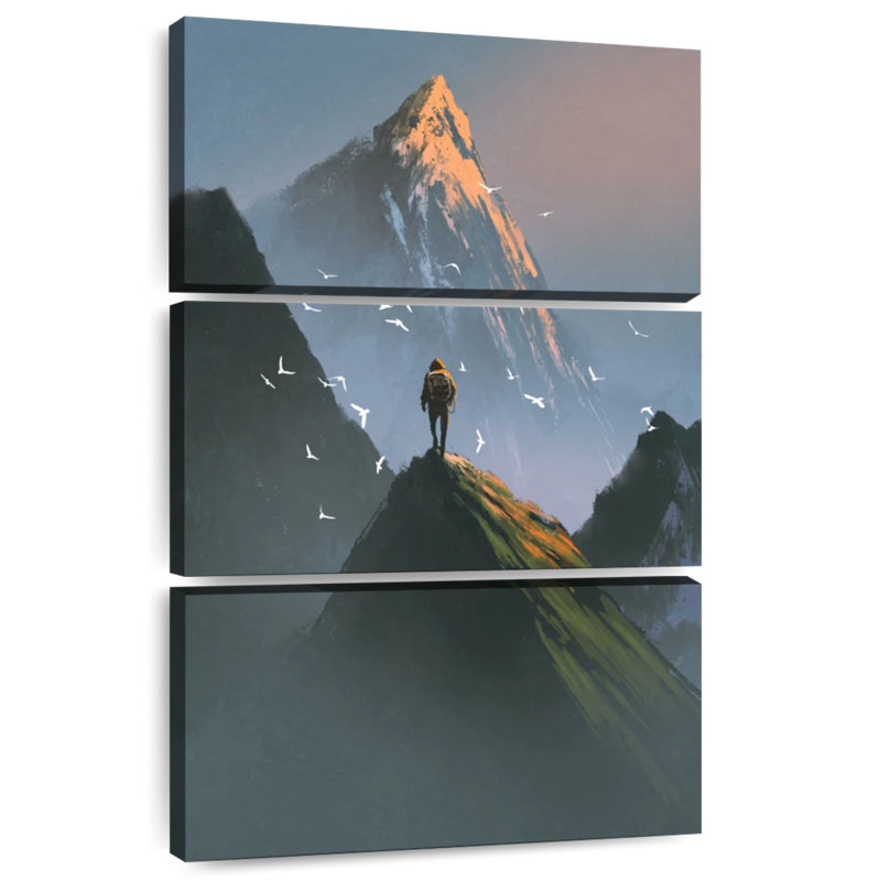 Man On Mountain, 65" H x 42" W