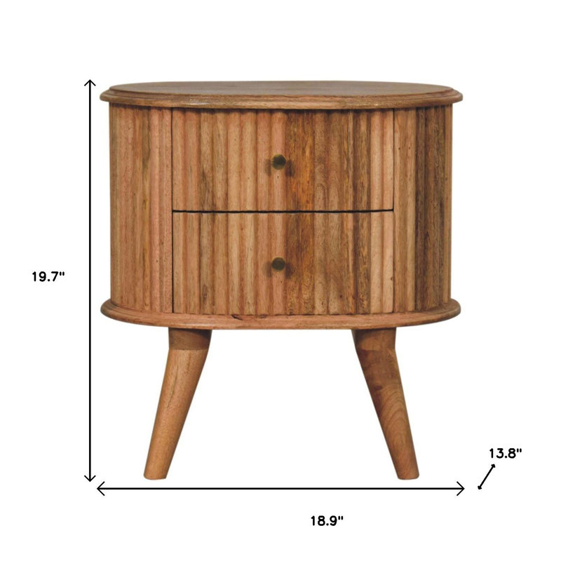  Table de chevet 2 tiroirs Hamptonhurst