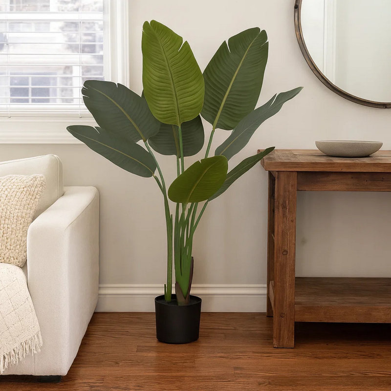 Arbre artificiel en soie Keats 44 po, vert