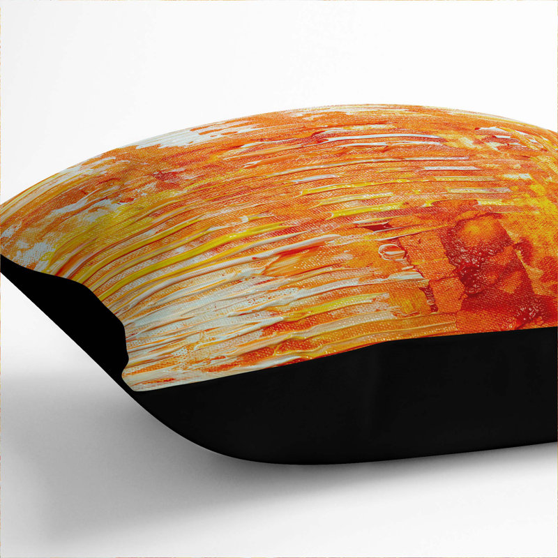 Abstract Square Throw Cushion, 55 x 55 cm, Black