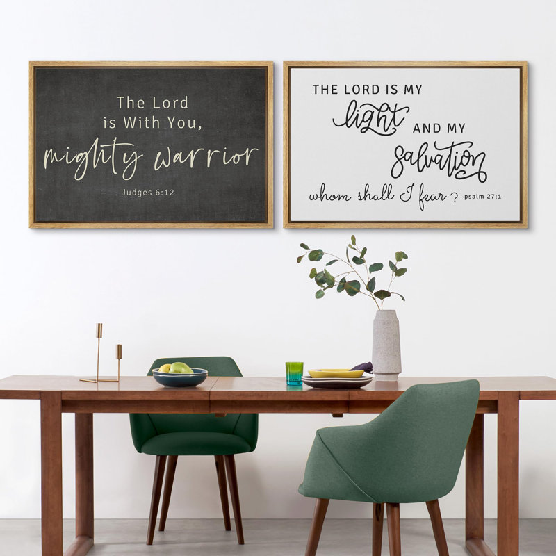 «The Lord» - 2 pièces, Encadré naturel, H 24 po x l 36 po
