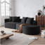 Canapé modulaire rembourré en chenille avec coussins Cniyah-114734571-114734573