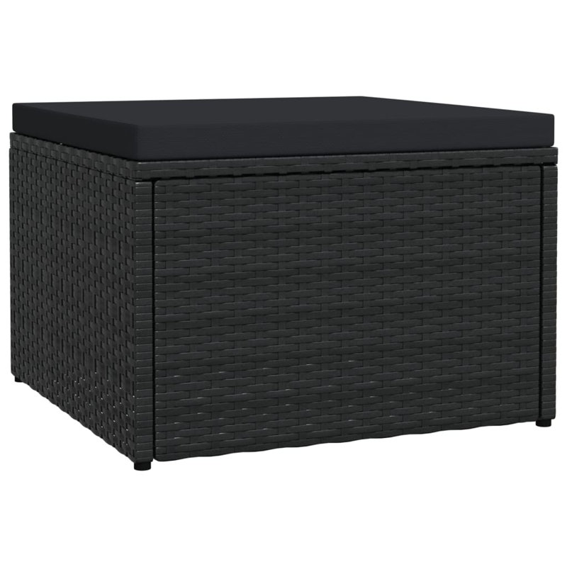Repose-pieds d'extérieur, Structure noire / coussin noir