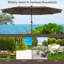 Parasol d'extérieur à DEL 15 pi avec manivelle 48 lumières DEL-492740530