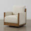 Fauteuil d'appoint pivotant rembourré Zenda-668228803-668228826