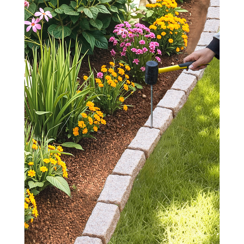 Bordure de jardin en faux bois 46,2 x 2,2 po pour bordure de jardin, Brun
