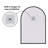 Lavetra 20x30 Framed Curved Arched Mirror for Bedroom Living Room Bathroom-1001643932