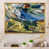 Toile avec cadre flottant or