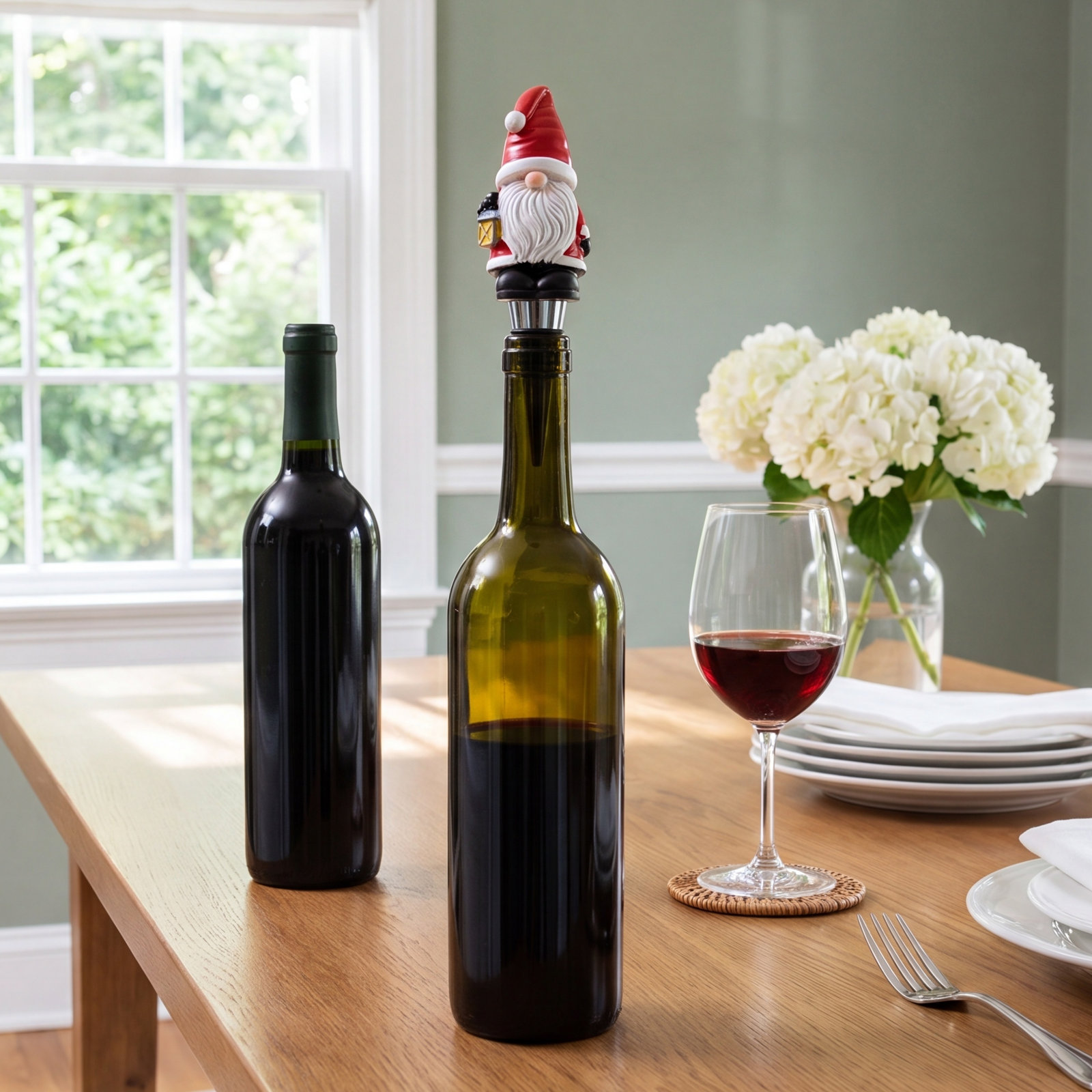 Gnome Santa Wine Stopper