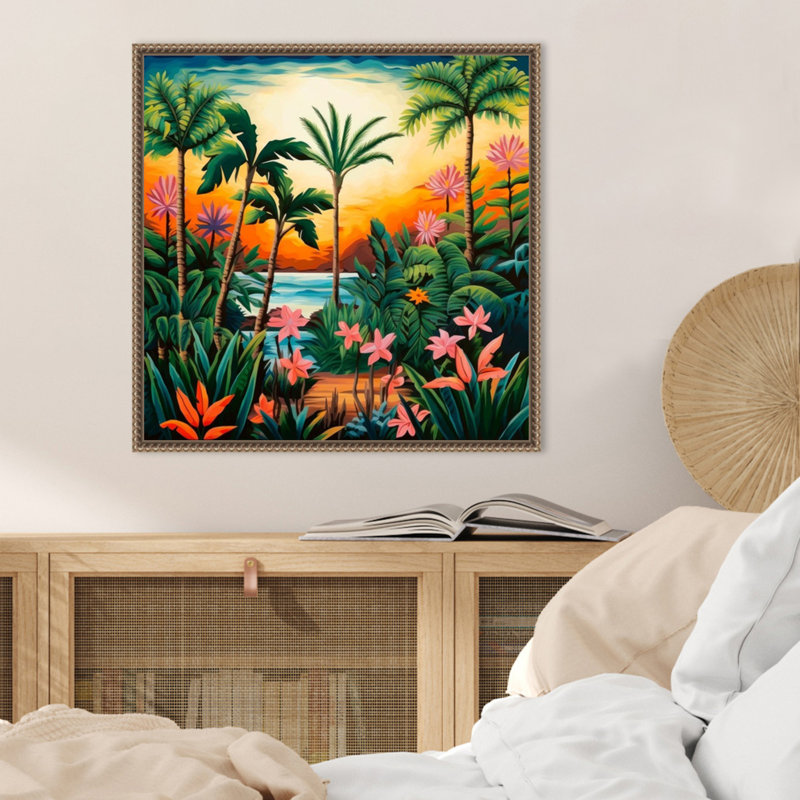 Impression sur toile encadrée, "Tropical Paradise Dreams IV" par Lazar studio, H 22 po x l 22 po