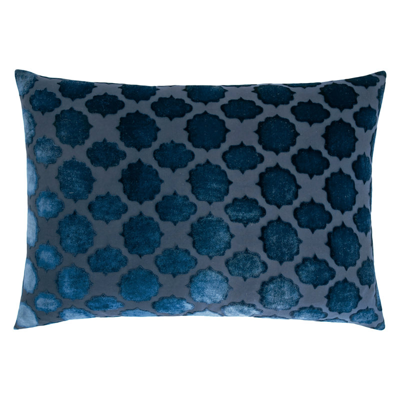 Lumbar Pillow Cover & Insert, 14" x 20", Cobalt Black, Down