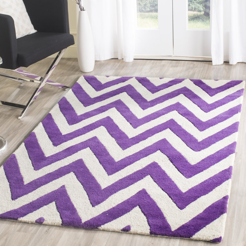 Jamison Chevron Wool Hand Woven Area Rug, Rectangle 183 x 274 cm