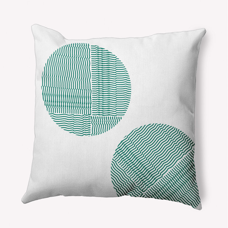 Housse et insert en polyester pour coussin carré par E by Design, 16 po x 16 po, Vert