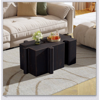 Table d'appoint casse-tête, table modulaire à bord concave MGO