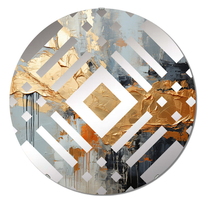 Geremie - Miroir décoratif diamant, 23,6 po x 23,6 po