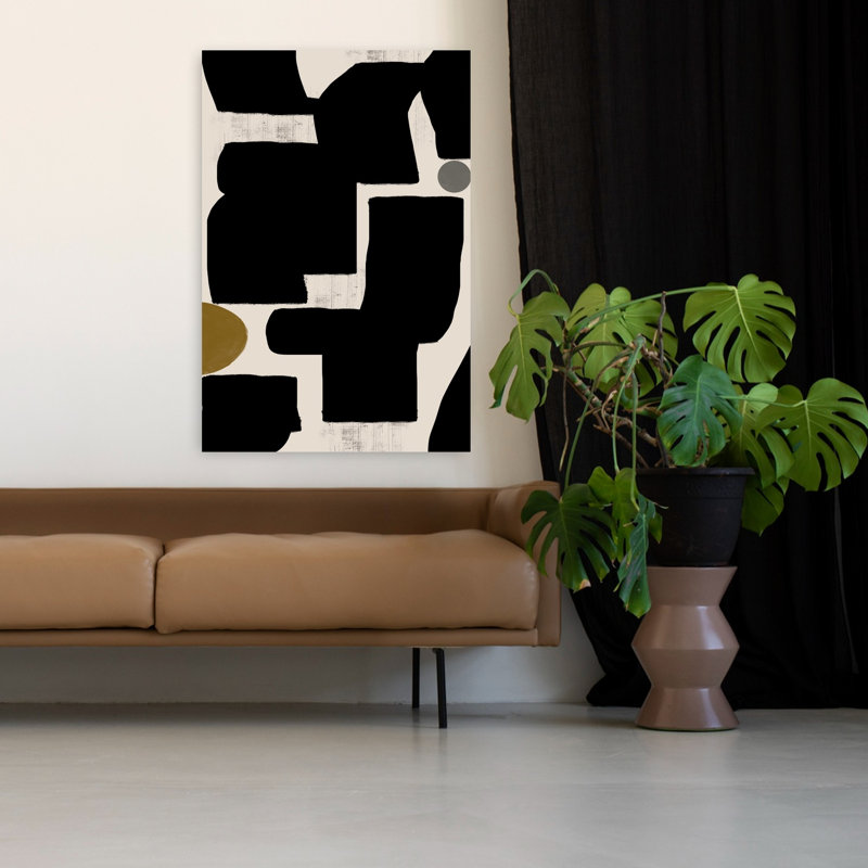 Art contemporain abstrait géométrique, H 48 po x l 32 po