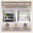 36"Mid-Century Bathroom Vanity with Motion-Sensor Light & Patterned Glass,Farmhouse Sink Cabinet with Storage, High-End Restroom Vanity-944579612