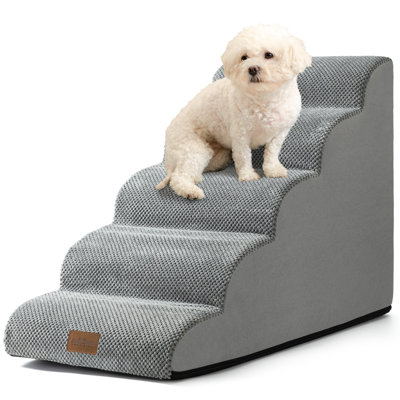 Dog Stairs Dogs, Pet Step with Leakproof Cover, High Density Foam Cat Ramp for Chair or Sofa