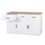 Buffet avec rangement, buffet de cuisine avec 3 portes et 3 tiroirs Antonanzas