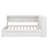 Full Size L-Shape Wood Daybed With LED Light Storage Shelves, Daybed Frame With USB & Built-In Charging Station, 2 Drawers-122871551